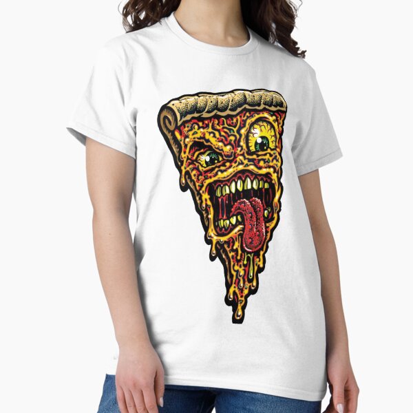 Vista previa del artículo con la obra «Cara de pizza», diseñado y vendido por MusicSkateboard.