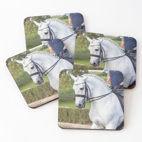Item preview, Wonderful white Lusitano horse, riding outdoors, majestic animals. designed and sold by AylaHarbich.