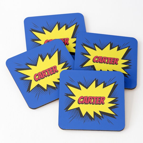 Item preview, Carter name id tag comic custom personalized kapow style artwork designed and sold by CreatedbyJR.