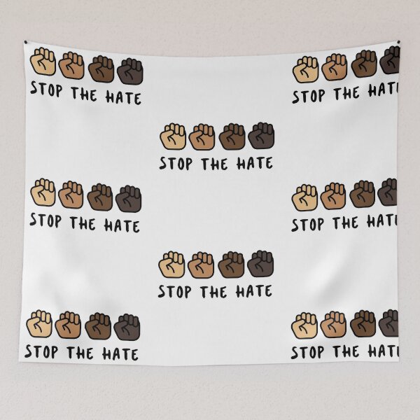 Item preview, Stop The Hate All Lives Matter End Racism designed and sold by StickerbashCo.