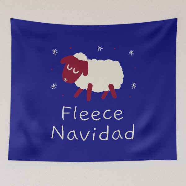 Item preview, Fleece Navidad. Cute Christmas Sheep Feliz Navidad designed and sold by Rebel-Design.