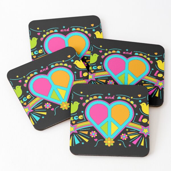 Item preview, Peace and love Psychedelic Hippy Retro Art designed and sold by VinCut.