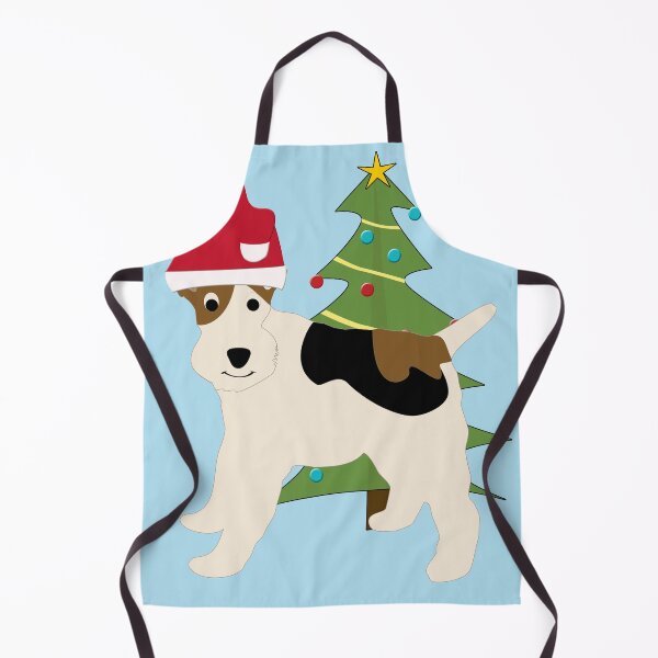 Item preview, Wire Fox Terrier Cartoon Dog With Santa Hat designed and sold by dogplay.
