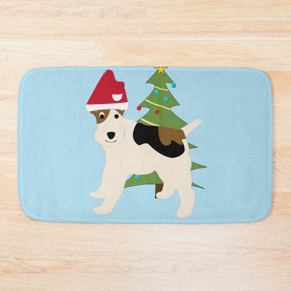 Item preview, Wire Fox Terrier Cartoon Dog With Santa Hat designed and sold by dogplay.