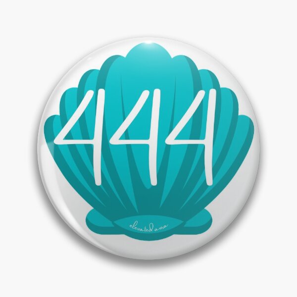 Item preview, Angel Number 444 Graphic Print Aqua Seashell designed and sold by elevated-aura.