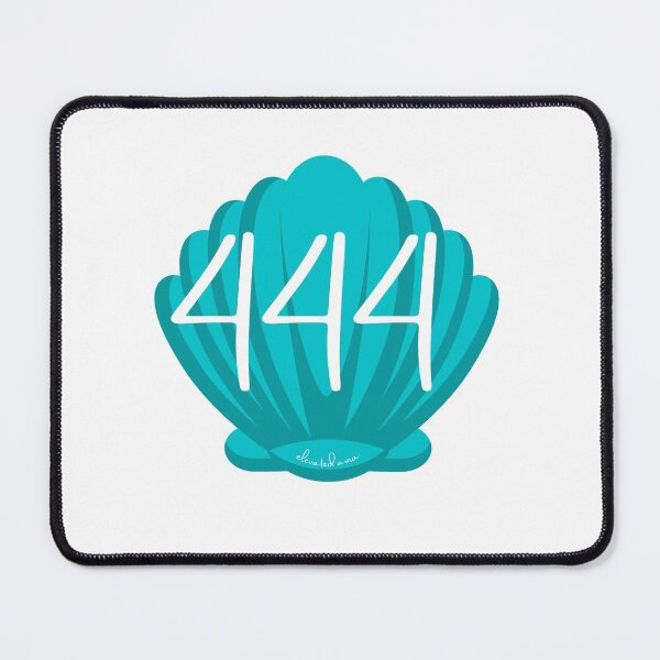 Item preview, Angel Number 444 Graphic Print Aqua Seashell designed and sold by elevated-aura.