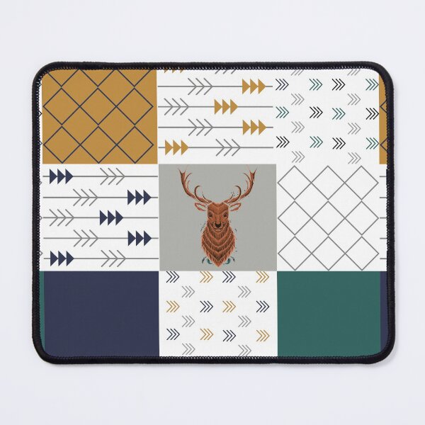 Item preview, Deer Patchwork, funny buck design designed and sold by Abstract-Shop-0.