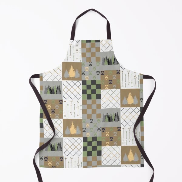 Item preview, Deer Patchwork, funny buck and birch trees design designed and sold by Abstract-Shop-0.