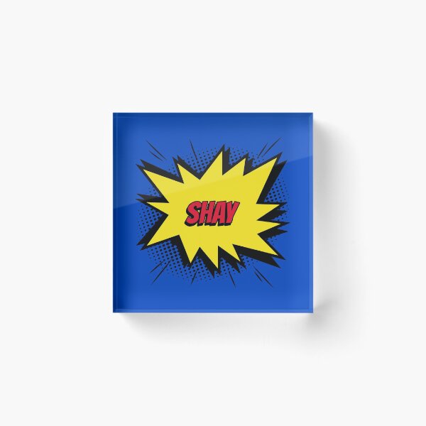 Item preview, Shay name id tag comic custom personalized kapow style artwork designed and sold by CreatedbyJR.
