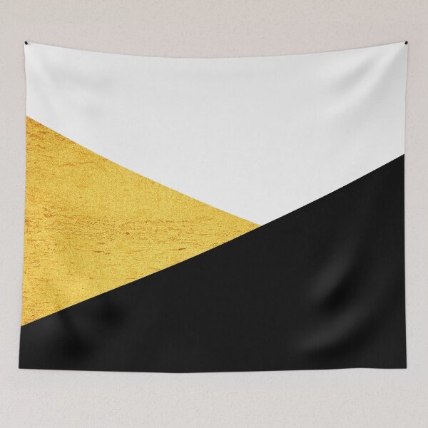 Item preview, Black and gold geometric collage on white background designed and sold by by-jwp.