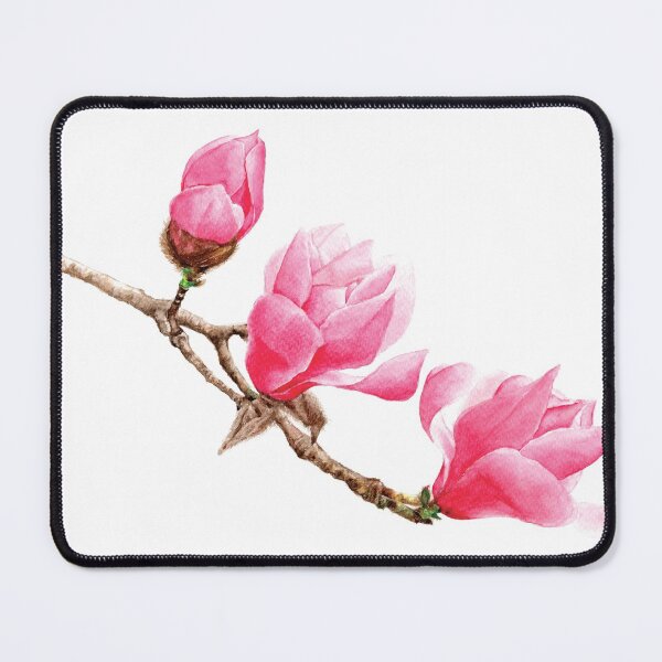 Item preview, Pink magnolia flower Watercolor Painting designed and sold by AmyBlossomArt.