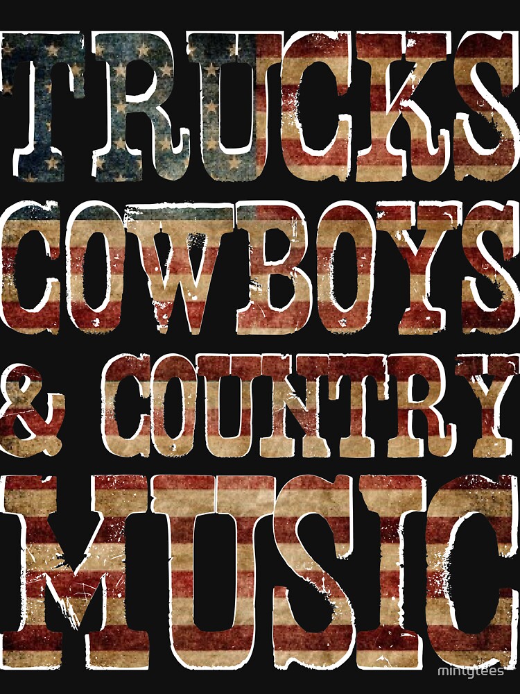 Trucks Cowboys & Country Music  Essential T-Shirt for Sale by