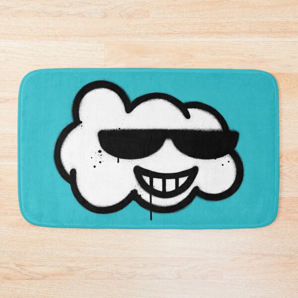 Item preview, graffiti cool leaking cloud with a grin sprayed in black designed and sold by Paulus-DB.