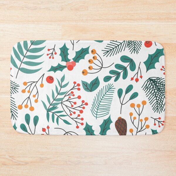 Item preview, Colorful winter foliage Christmas pattern designed and sold by GoDesign1.