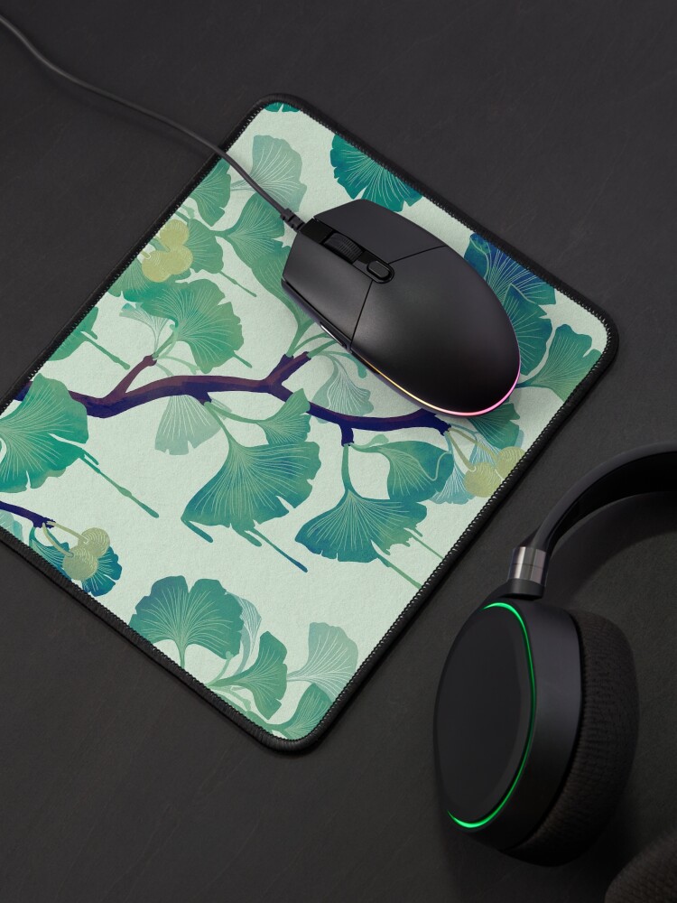 Discover O Ginkgo (in Green) Mouse Pad