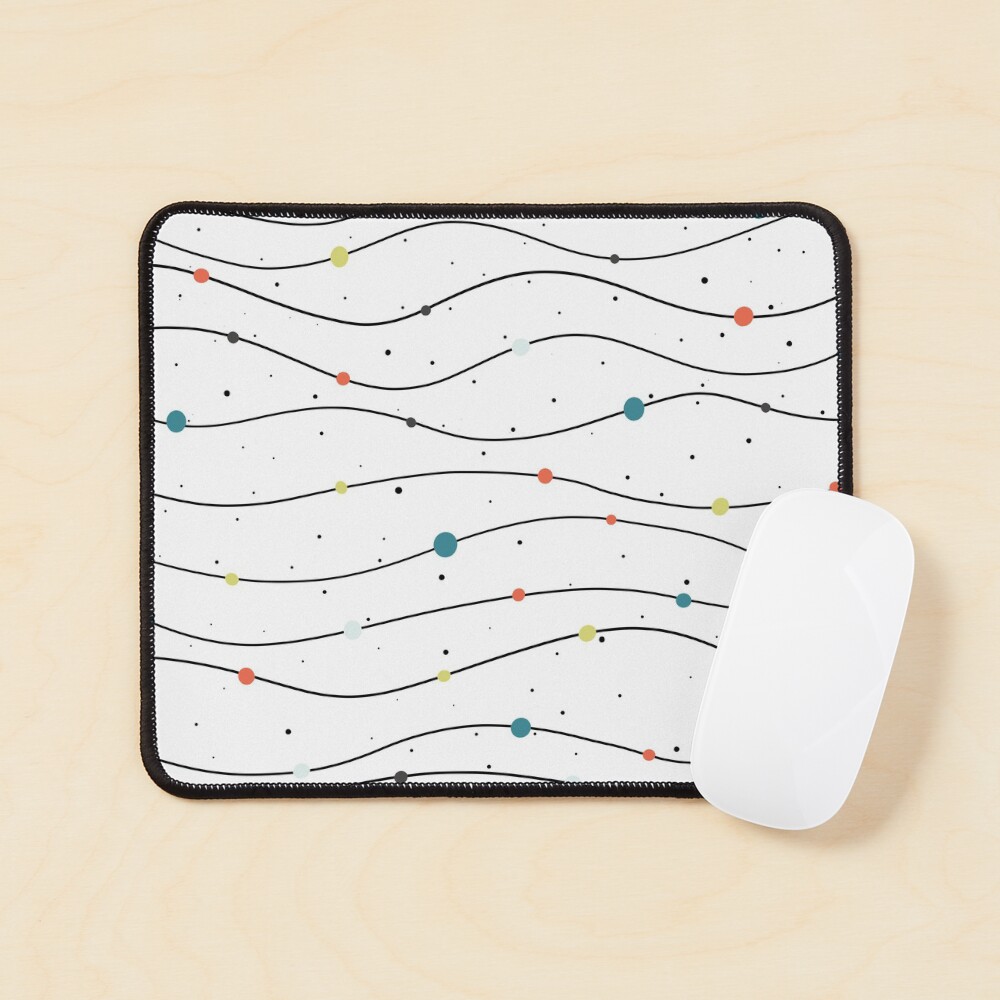Minimalist colorful waves pattern Mouse Pad