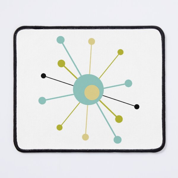 Item preview, Atomic Era Turquoise Green and Yellow Starburst designed and sold by Orchard Berry.