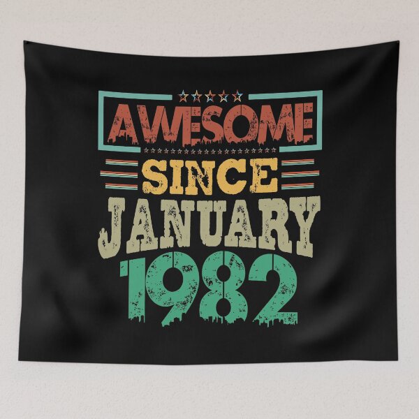 Artikelvorschau, Super seit Januar 1982 Vintage Geburtstag entworfen und verkauft von EmonShops.