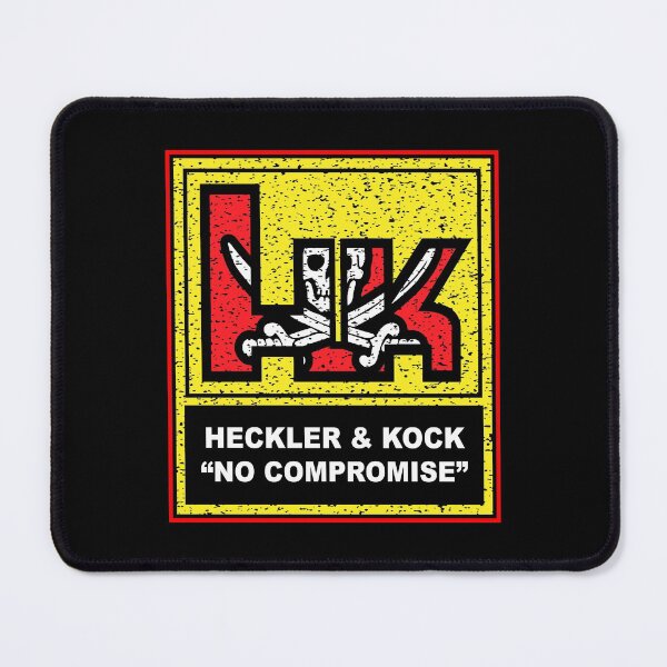Item preview, HK Heckler & Koch - No Compromise - Pirate Calico Jack Swords Yellow Badge designed and sold by Warhawk Designs.