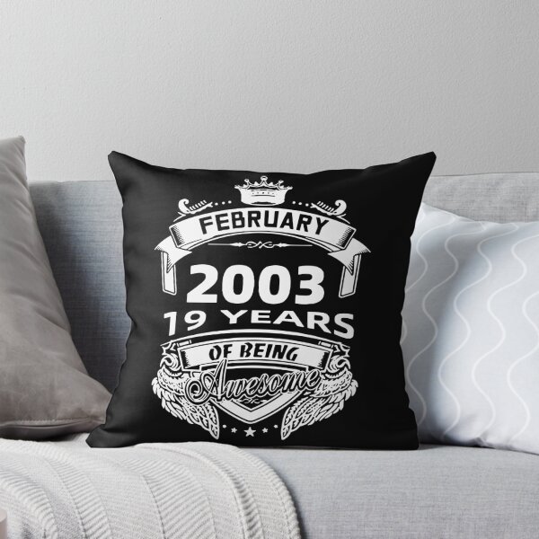 Item preview, Born in February 2003 I am Awesome 19 Years of Being Awesome Birthday Anniversary Gift Idea Holiday Fun Party Premium Apparel Funny Xmas designed and sold by DesignByHeartUK.