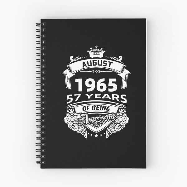 Item preview, Born in August 1965 I am Awesome 57 Years of Being Awesome Birthday Anniversary Gift Idea Holiday Fun Party Premium Apparel Funny Xmas designed and sold by DesignByHeartUK.