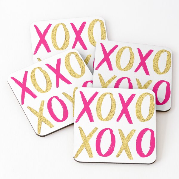 Item preview, Hot Pink and Gold XOXO designed and sold by AestheticAnnette.