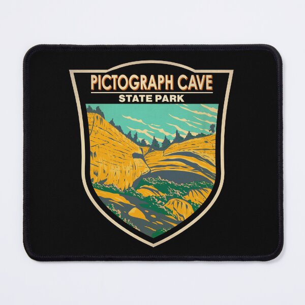 Item preview, Pictograph Cave State Park Montana Badge designed and sold by KrisSidDesigns.