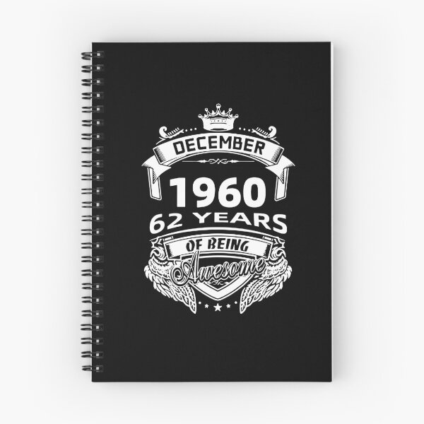 Item preview, Born in December 1960 I am Awesome 62 Years of Being Awesome Birthday Anniversary Gift Idea Holiday Fun Party Premium Apparel Funny Xmas designed and sold by DesignByHeartUK.