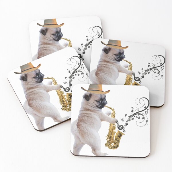 Item preview, saxophonist dog designed and sold by D4NC1G3R.