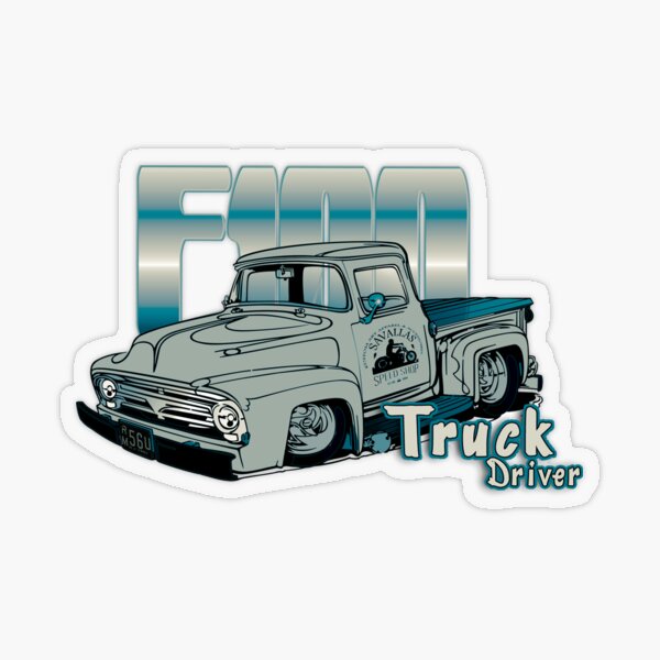 Ford F100 Truck Driver 1953 - 1956 Transparent Sticker