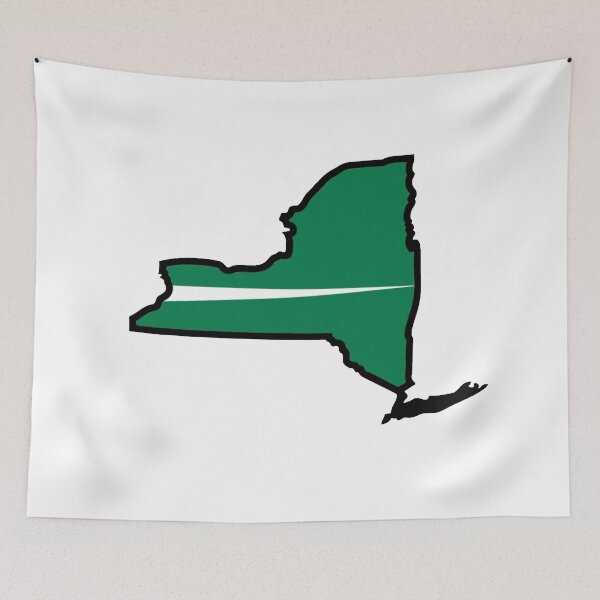 Item preview, Jets Modern New York State Map designed and sold by Gang Green Gear.