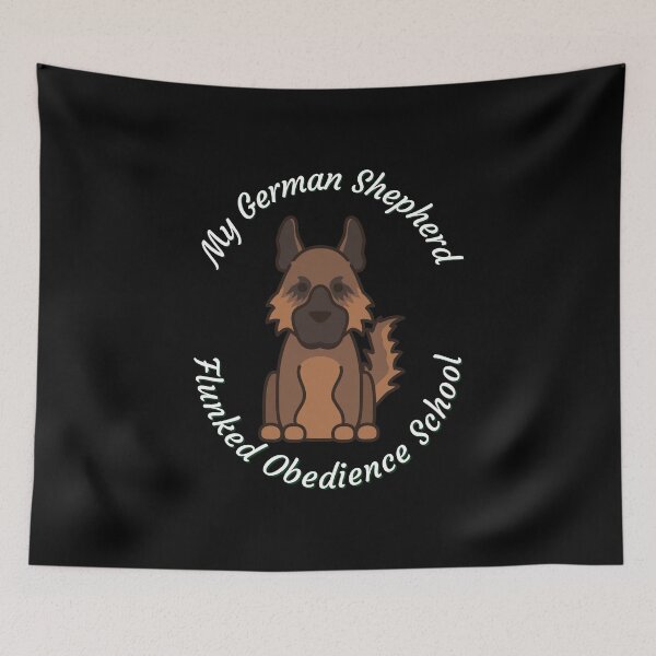 Item preview, Warning My German Shepherd Flunked Out Of Obedience School - Dog Paw Print, Dog Bone - by Boo-da-chay designed and sold by Boo-da-chay.