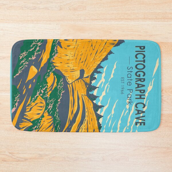 Aperçu de l'œuvre Pictogramme Cave State Park Montana Vintage créée et vendue par KrisSidDesigns.