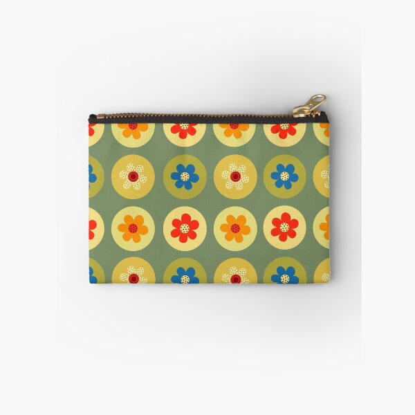Item preview, Multicolor Flower Pattern with Green Background designed and sold by Lisa Thomas.