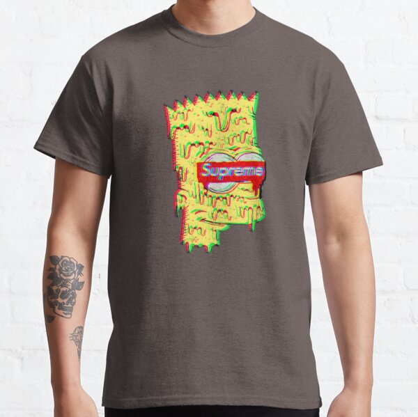 Ghost Simpson Error Bart Simpson Sad Men's T-Shirt Tee