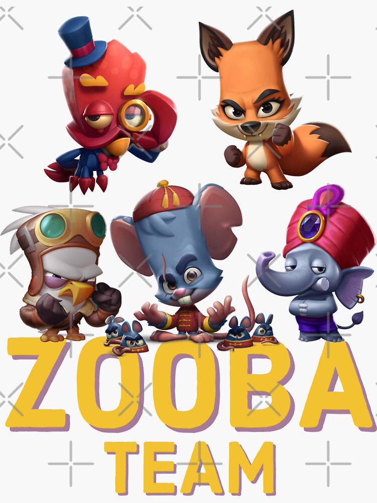 "Zooba battle arena earl louie nix steve frank" Sticker for Sale by