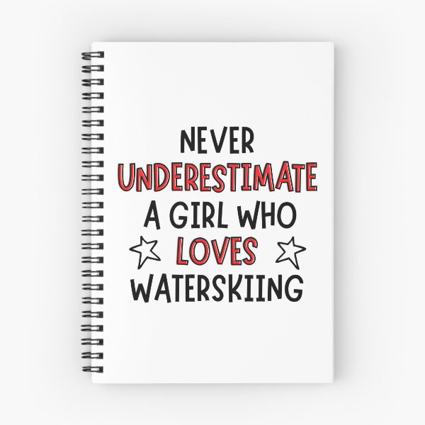 Item preview, Never underestimate a girl who loves waterskiing  designed and sold by TheGreenGoat.