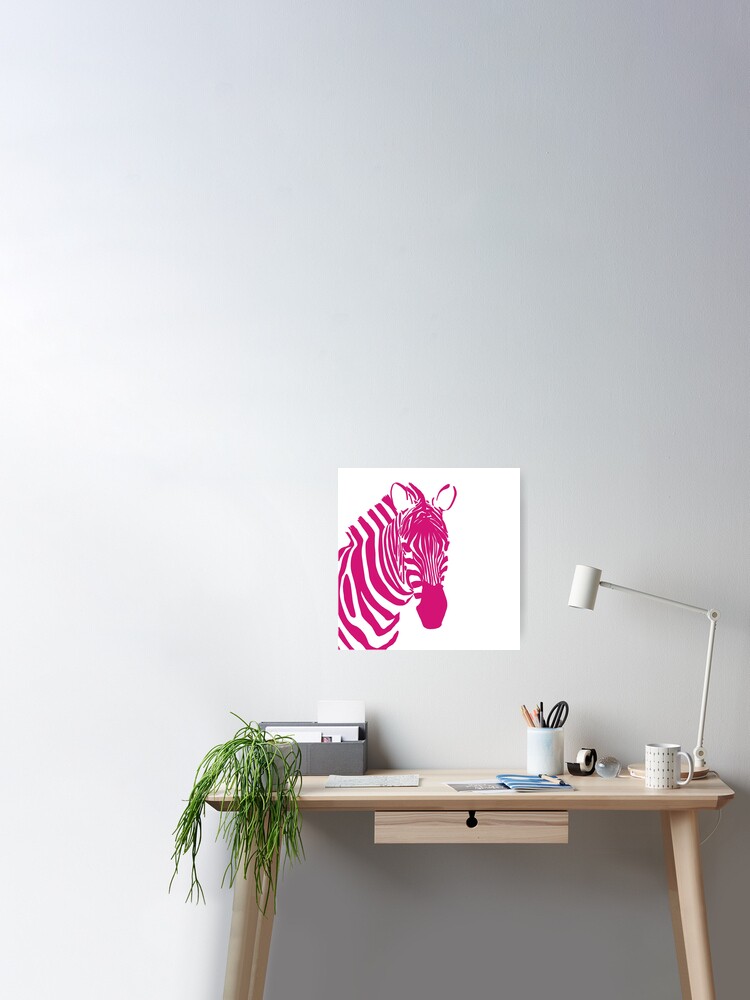 Pink zebra Poster for Sale by KristenST