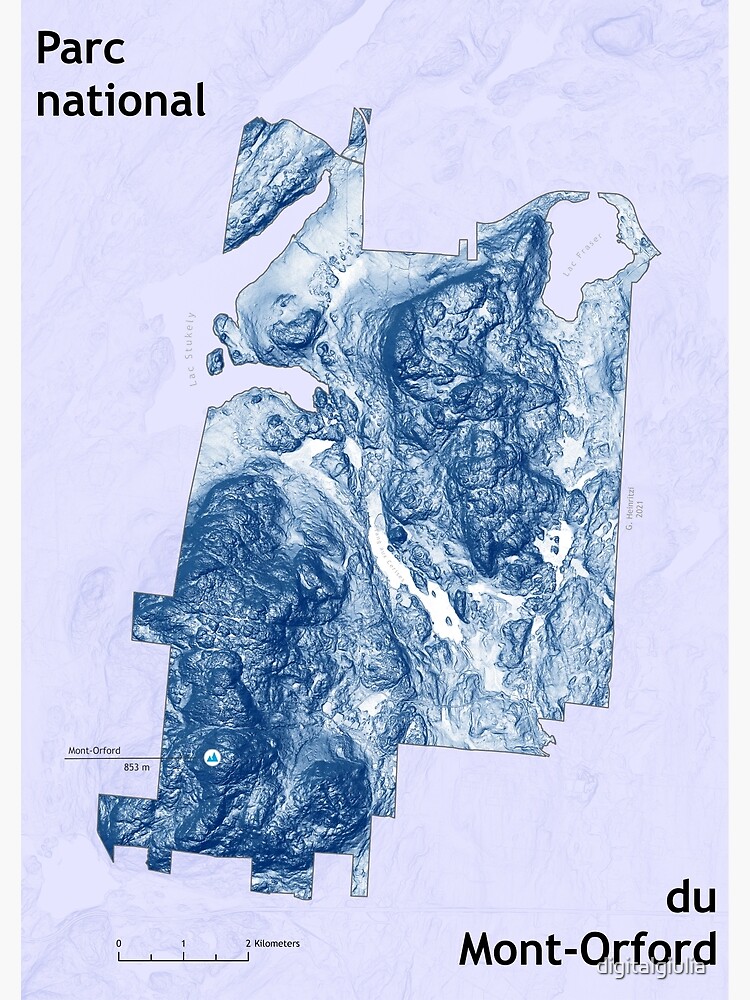 "Parc national du MontOrford (winter no trails), Quebec, Canada Map