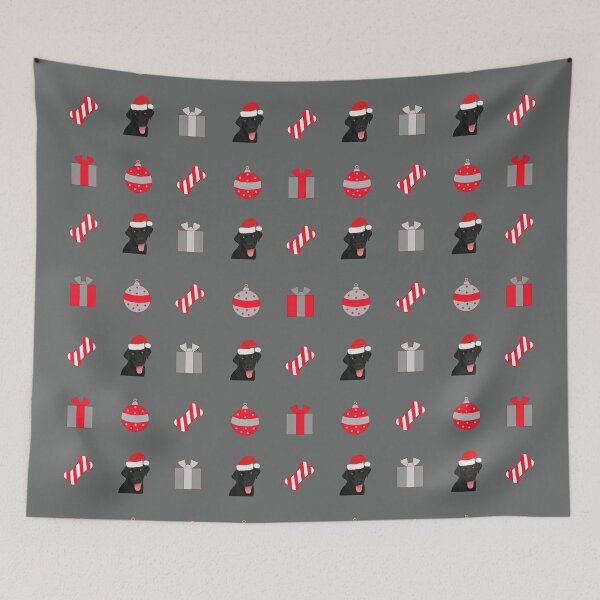 Item preview, Christmas Black Lab Pattern designed and sold by KCPetPortraits.