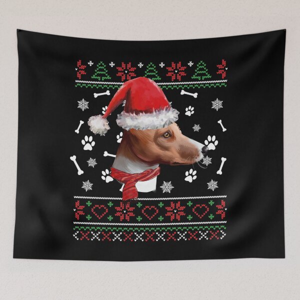 Item preview, Ugly Sweater Christmas Basenji Santa Hat Pajama Xmas designed and sold by theshirtinator.