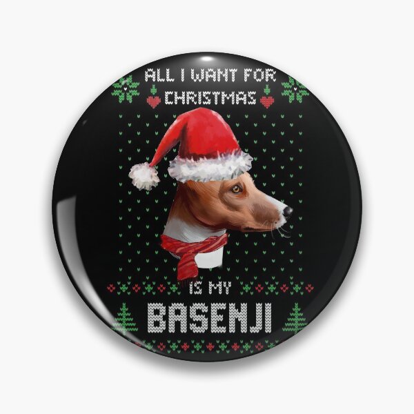 Item preview, Ugly Sweater ALL I WANT FOR CHRISTMAS IS MY BASENJI Xmas designed and sold by theshirtinator.