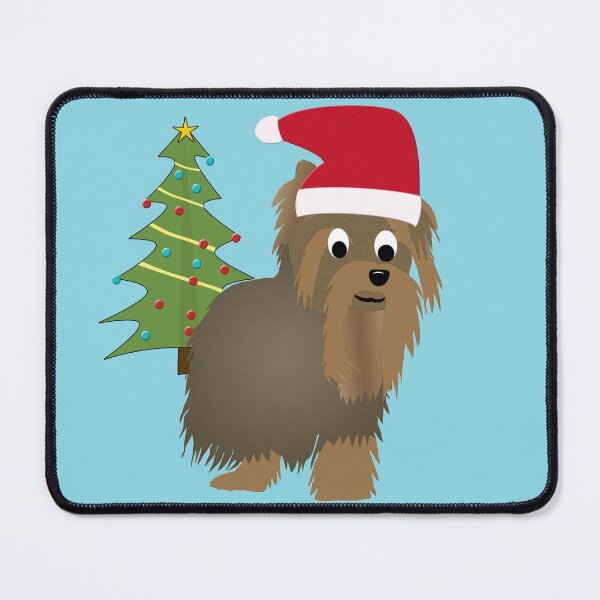Item preview, Yorkshire Terrier Cartoon Dog With Santa Hat designed and sold by dogplay.