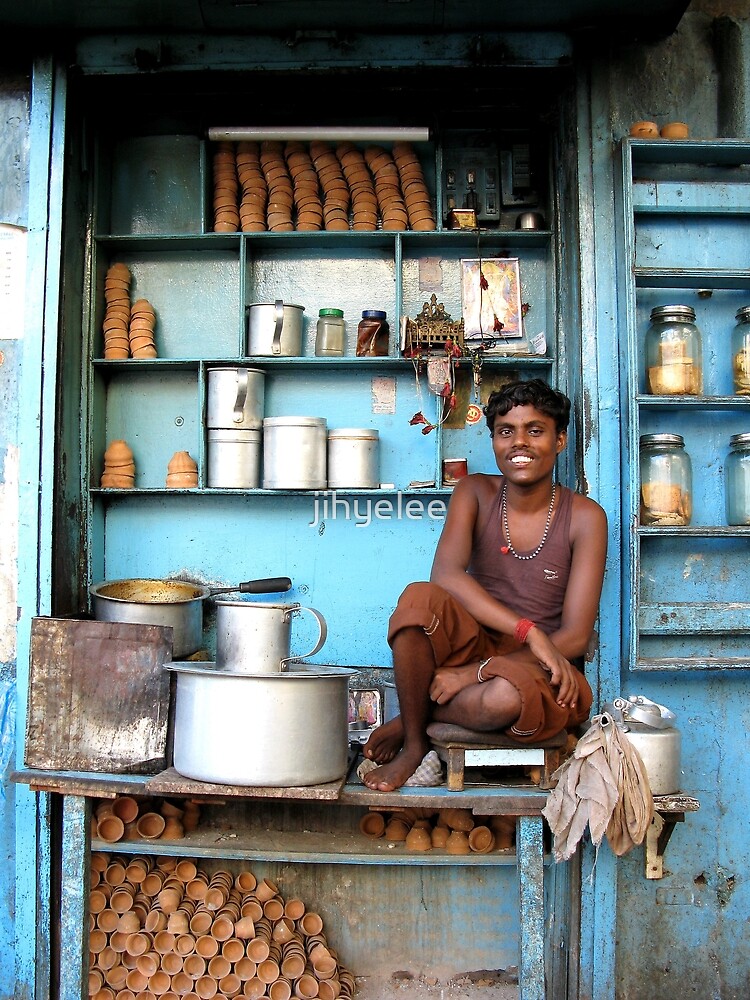 "Indian tea boy in Kolkata, West Bengal" by jihyelee Redbubble
