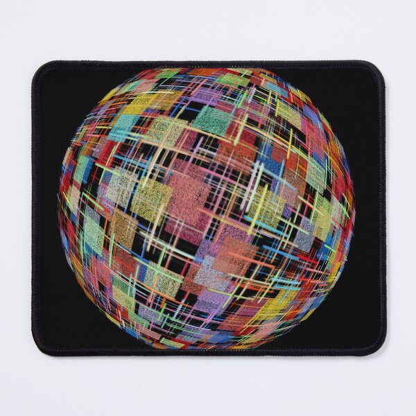 Item preview, Multicolored abstract globe silhouette on black background. designed and sold by IaroslavB.