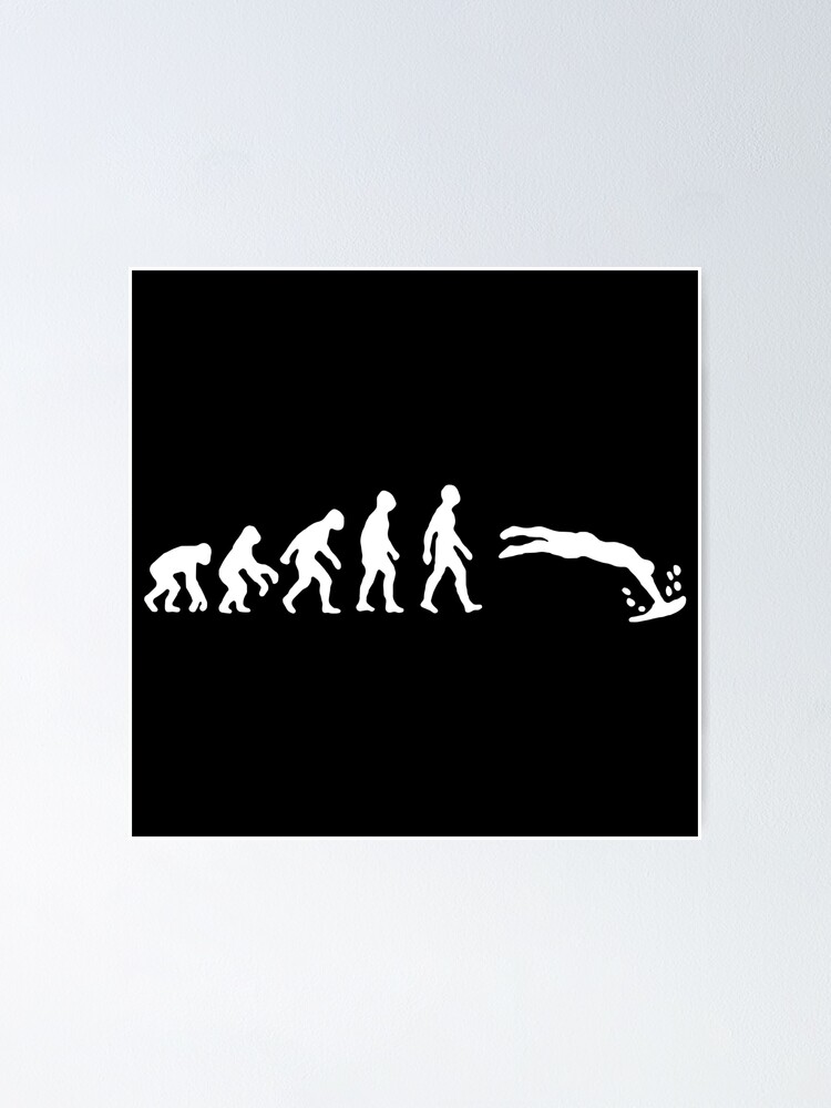 Thumbnail 1 von 3, Poster, Swimming Evolution of Swimmer Life in the Fast Lane Swimming Art Design Happy Apparel Essential Inspiration Joy Mood Funny designt und verkauft von DesignByHeartUK.