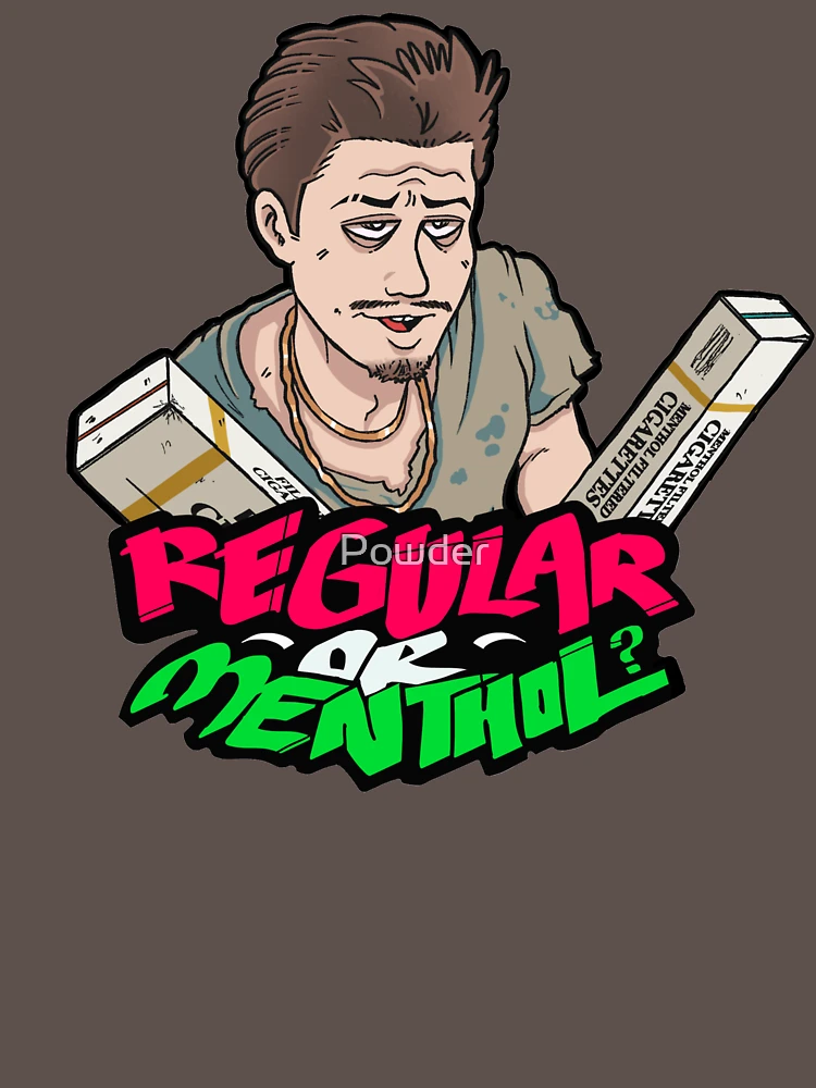 Thumbnail 4 von 4, T-Shirt mit V-Ausschnitt, Normal oder Menthol designt und verkauft von Powder.