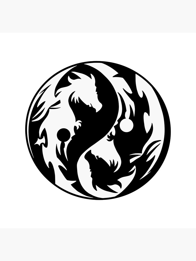 "yin yang dragon" Poster for Sale by mehdilazizi Redbubble