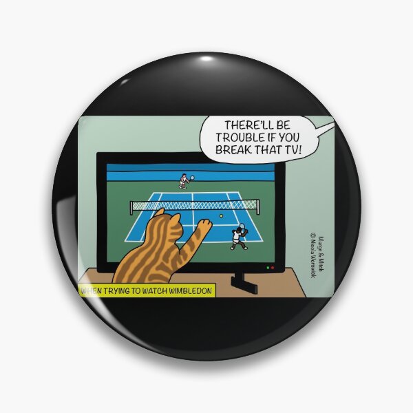 Item preview, When trying to watch Wimbledon  designed and sold by Scat the cat.