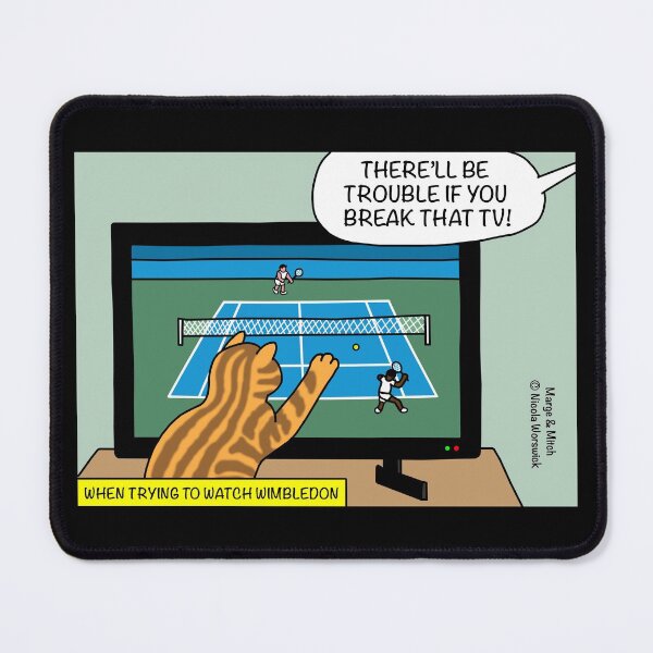 Item preview, When trying to watch Wimbledon  designed and sold by Scat the cat.